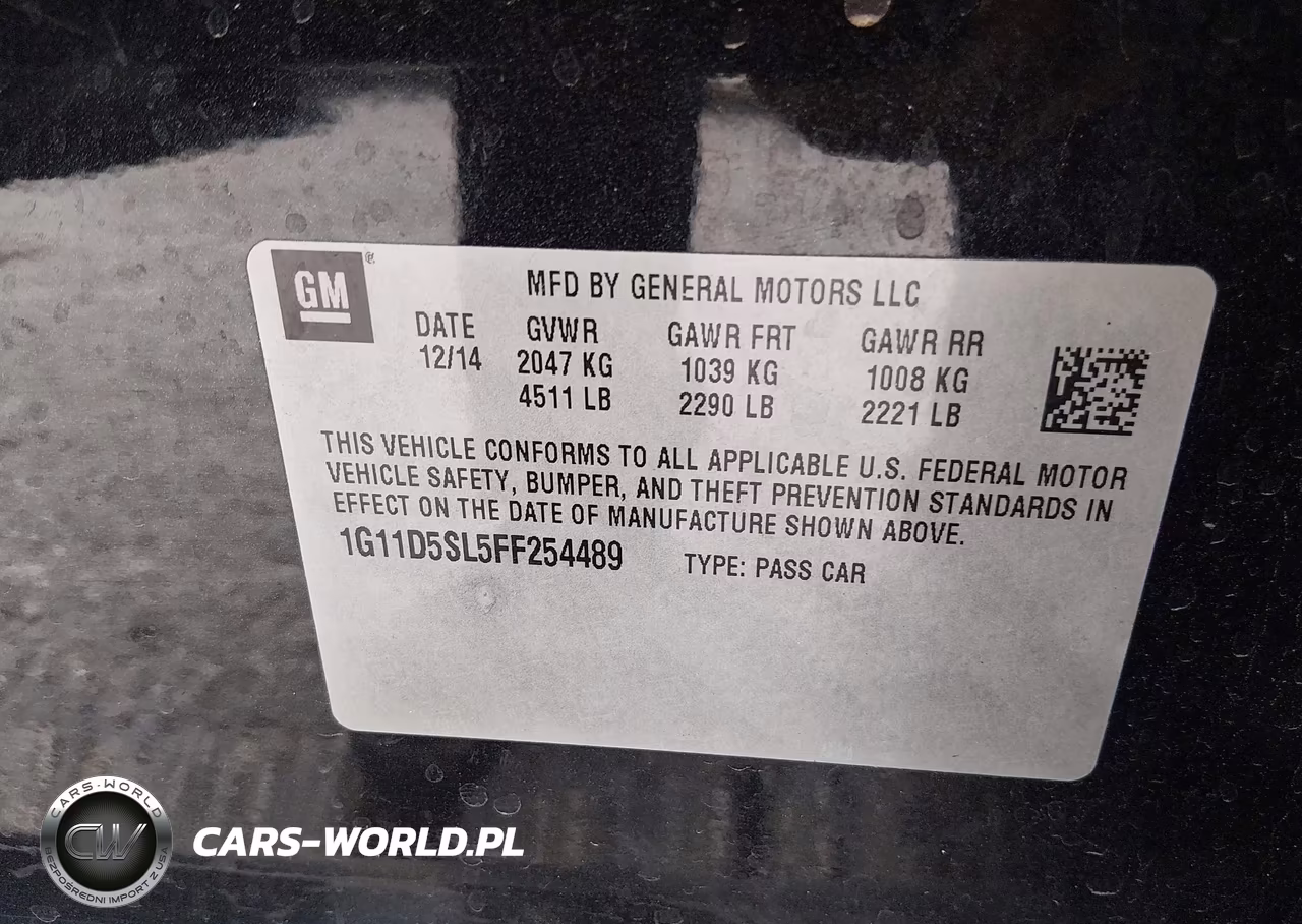 2015 Chevrolet Malibu 2Lt VIN:1G11D5SL5FF254489 - 9