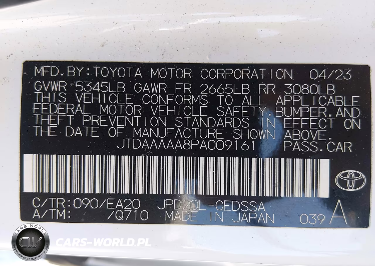2023 Toyota Mirai Xle VIN:JTDAAAAA8PA009161 - 9