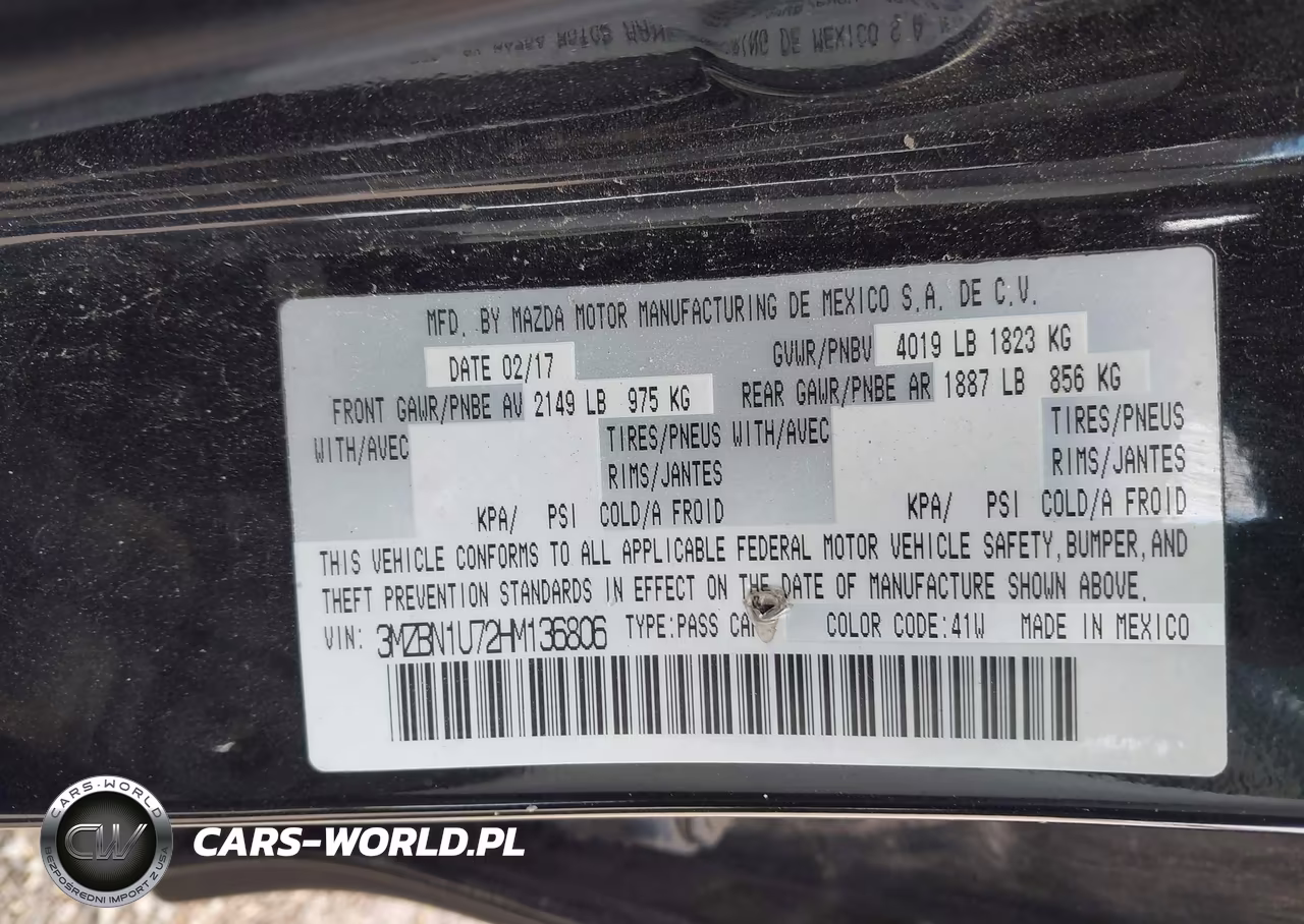 2017 Mazda Mazda3 Sport VIN:3MZBN1U72HM136806 - 9