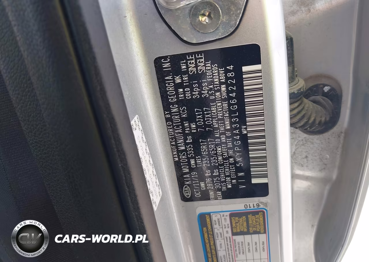 2020 Kia Sorento 2.4L L VIN:5XYPG4A33LG642284 - 9