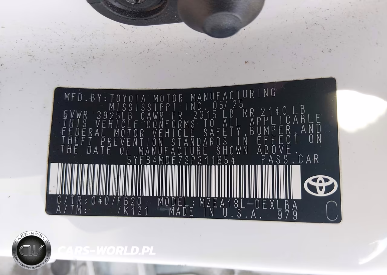 2025 Toyota Corolla Le VIN:5YFB4MDE7SP311654 - 9