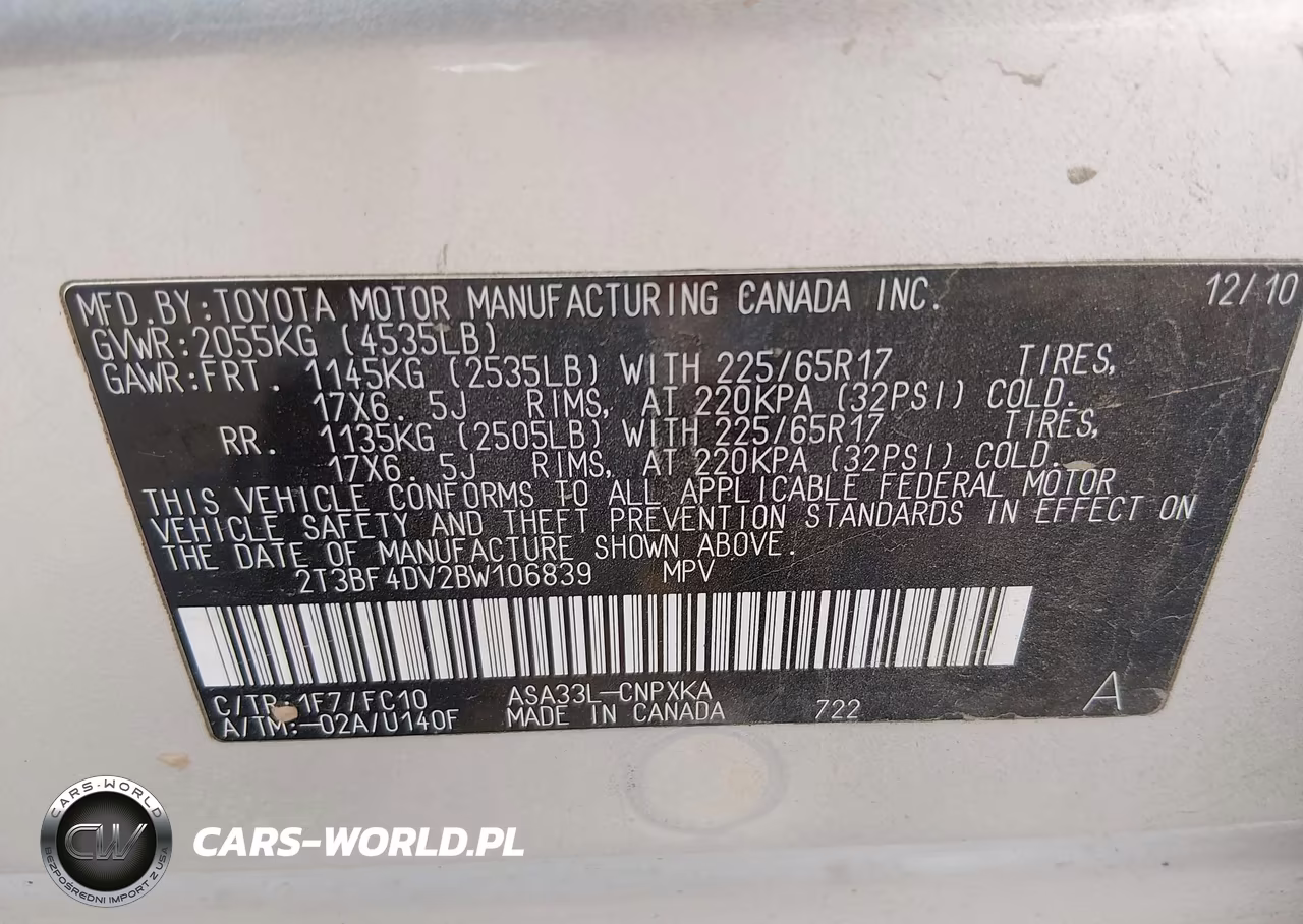 2011 Toyota Rav4 VIN:2T3BF4DV2BW106839 - 9