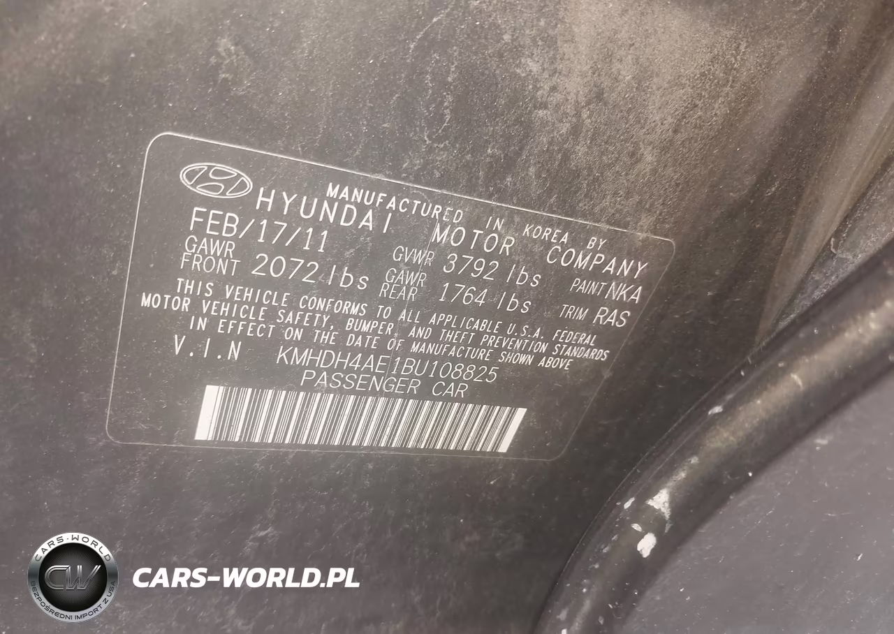 2011 Hyundai Elantra Gls (Ulsan Plant) VIN:KMHDH4AE1BU108825 - 9