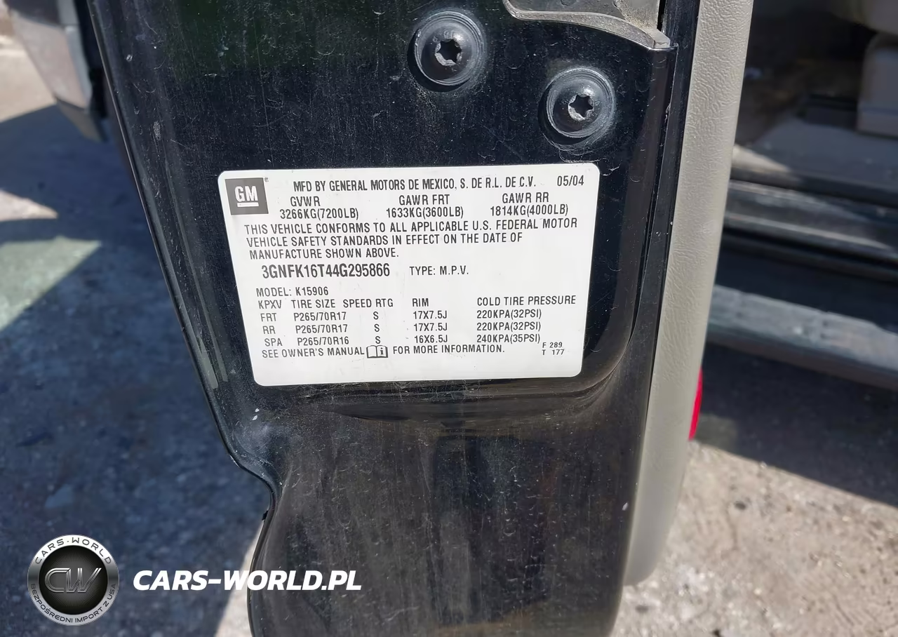 2004 Chevrolet Suburban 1500 Lt VIN:3GNFK16T44G295866 - 9
