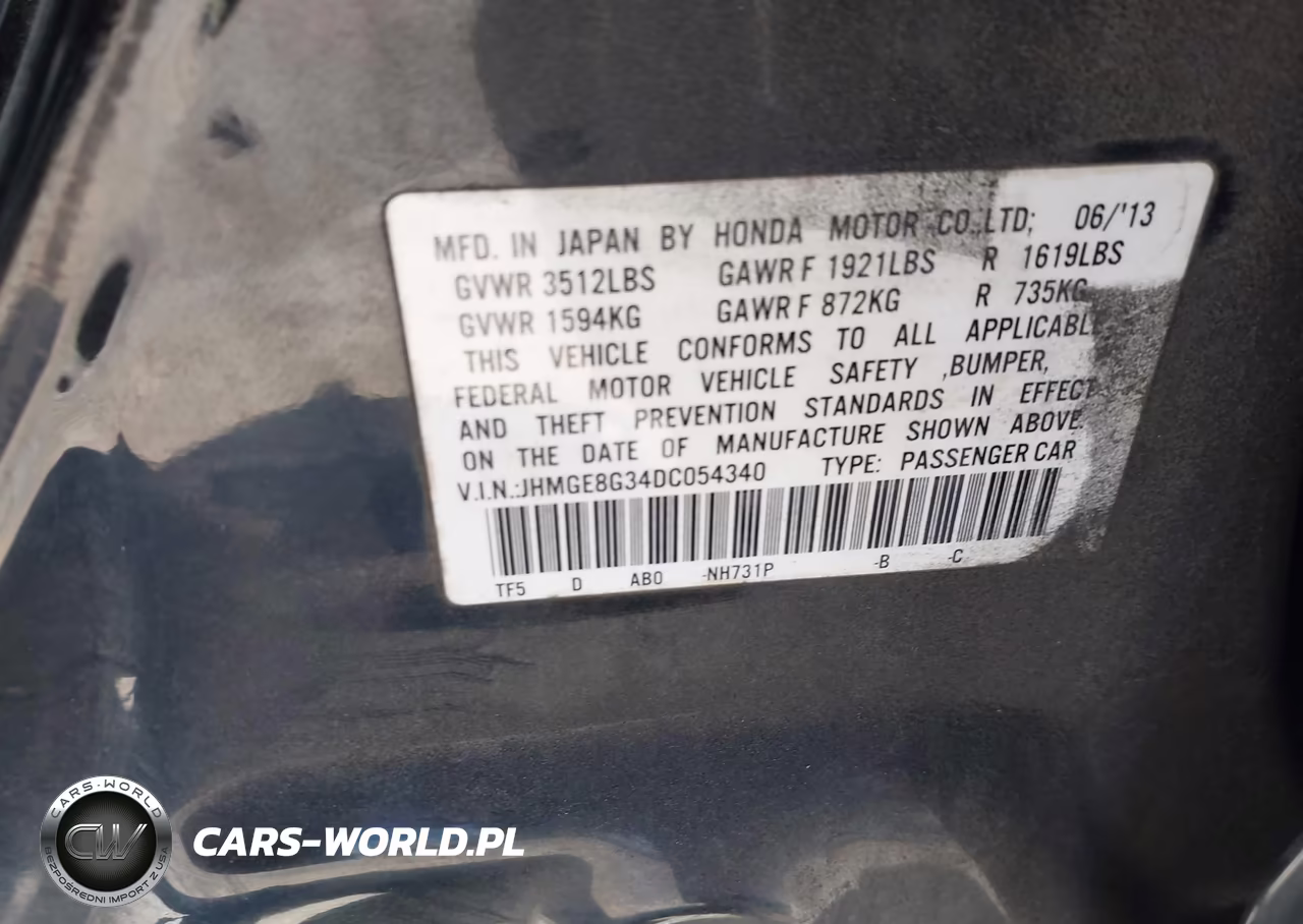 2013 Honda Fit VIN:JHMGE8G34DC054340 - 9