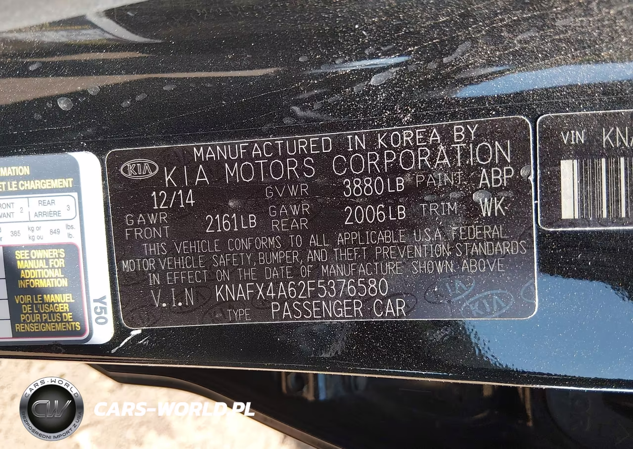 2015 Kia Forte Lx VIN:KNAFX4A62F5376580 - 9