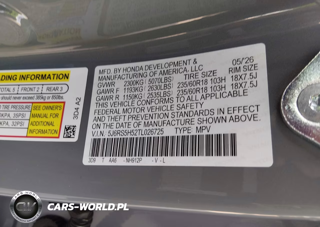 2026 Honda Cr-V Hybrid 2Wd Sport VIN:5J6RS5H52TL026725 - 9