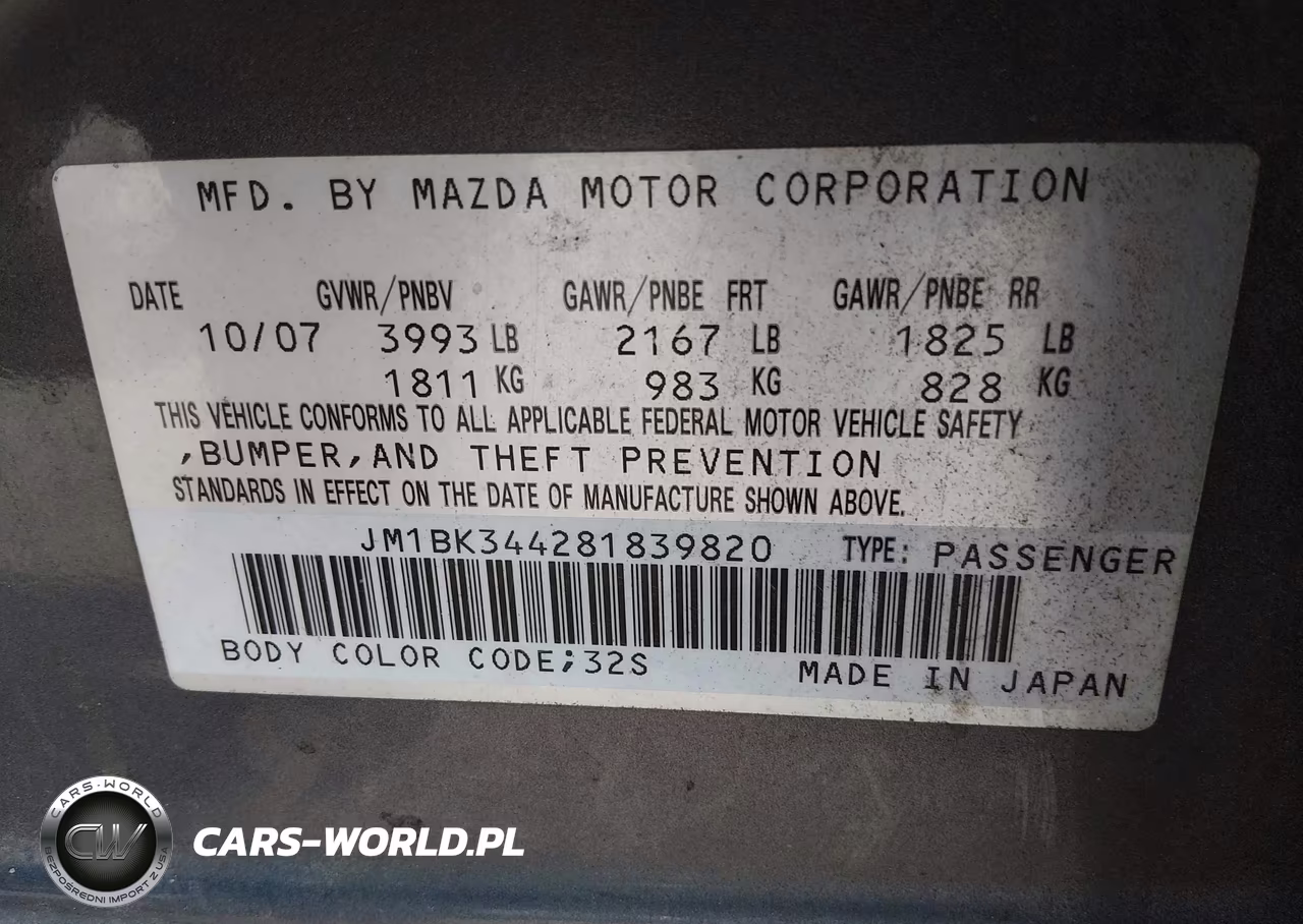2008 Mazda Mazda3 S Sport VIN:JM1BK344281839820 - 9