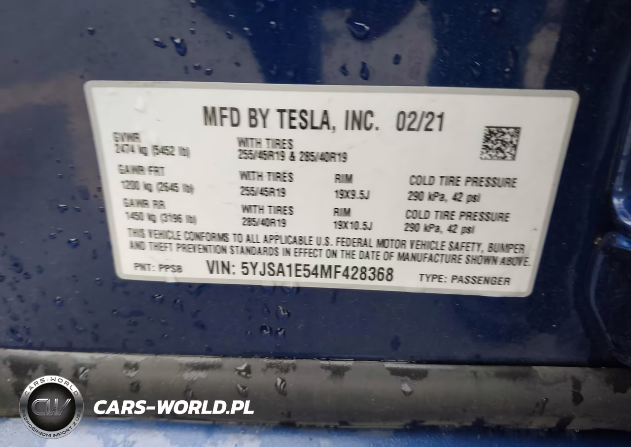 2021 Tesla Model S Long Range Dual Motor All-Wheel Drive VIN:5YJSA1E54MF428368 - 9