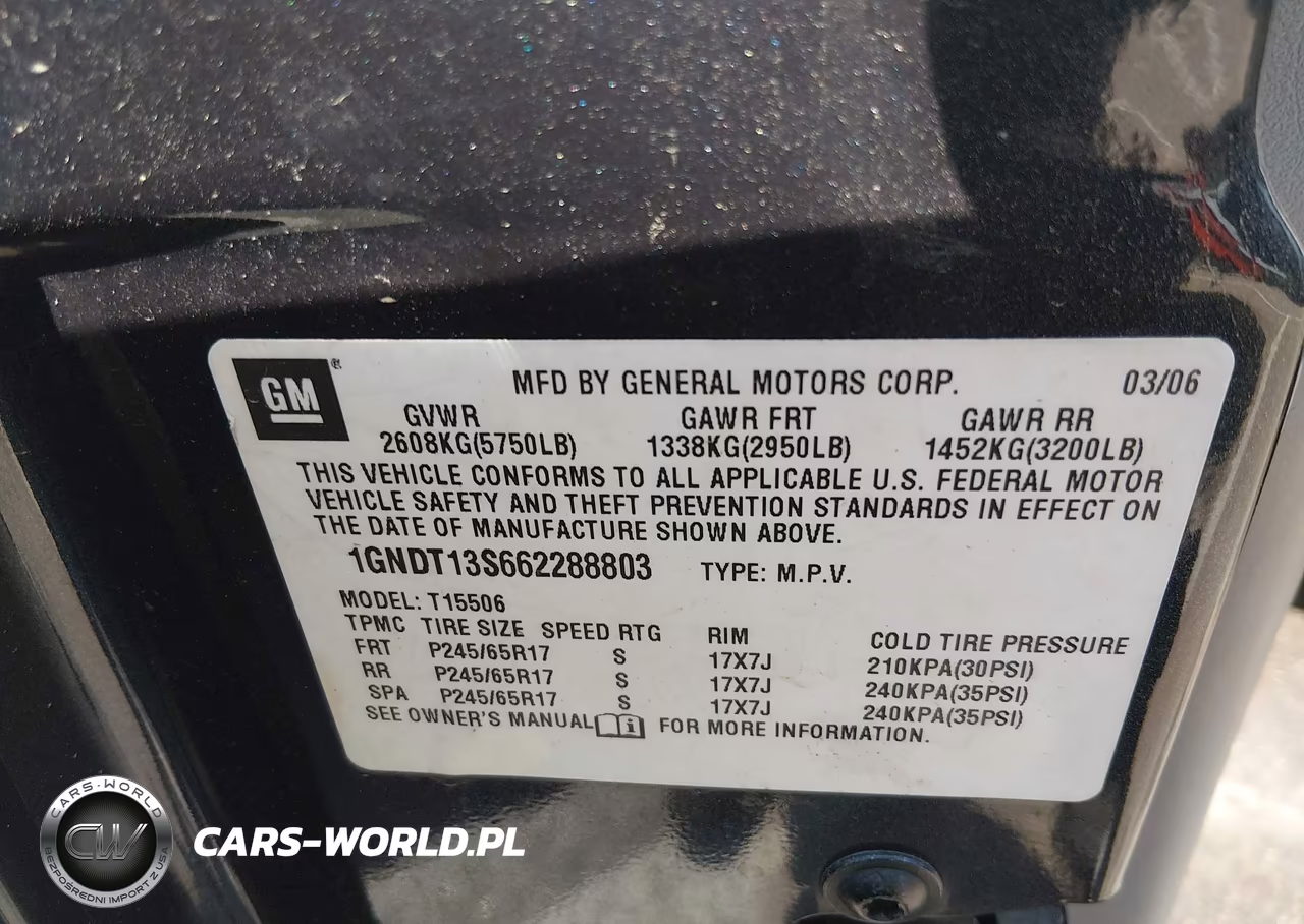 2006 Chevrolet Trailblazer Ls VIN:1GNDT13S662288803 - 9