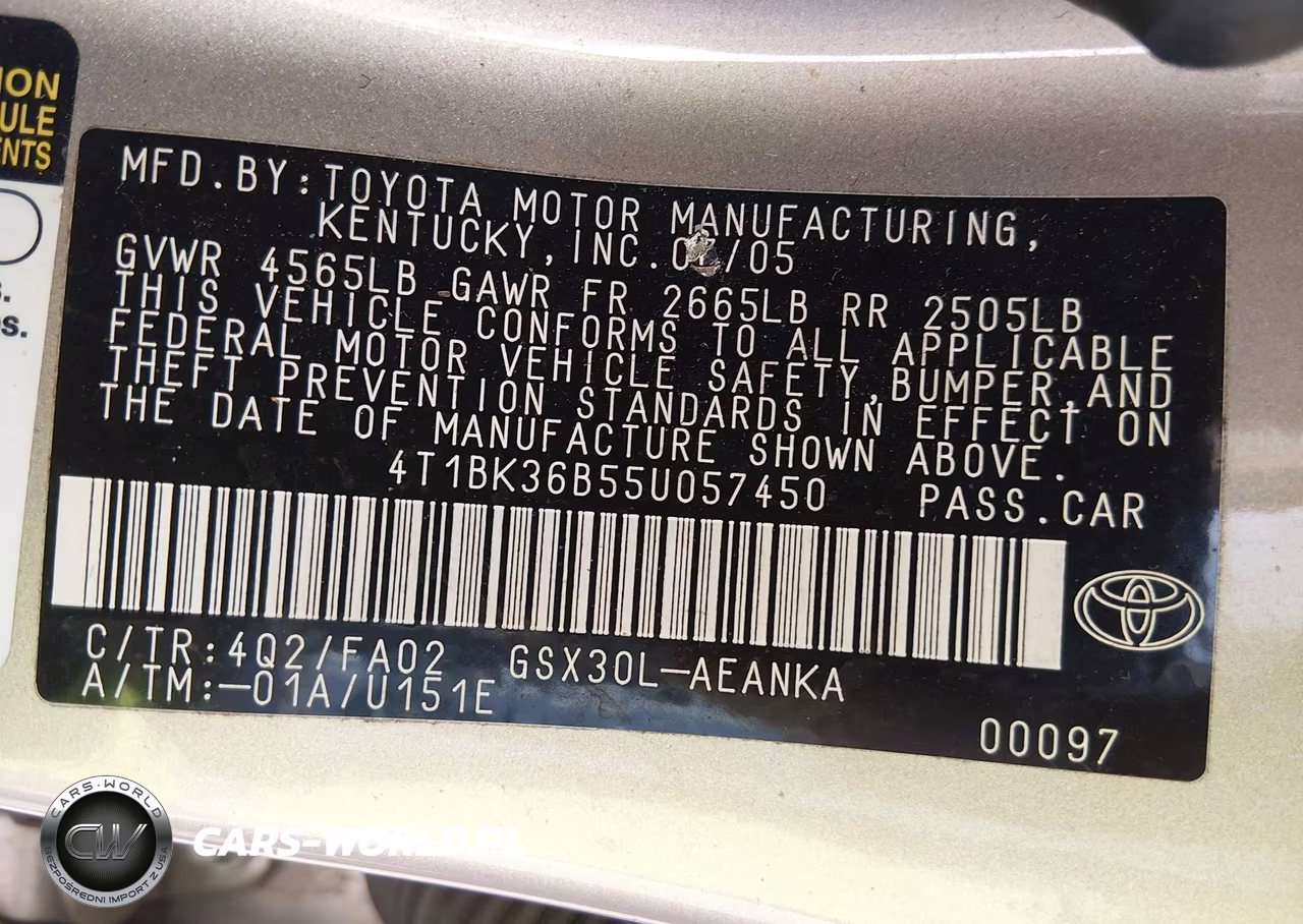 2005 Toyota Avalon Xl VIN:4T1BK36B55U057450 - 9