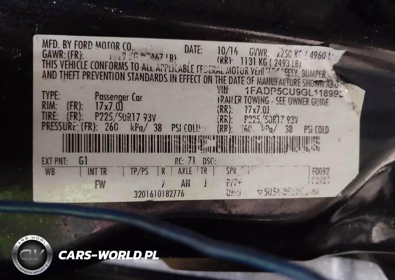 2016 Ford C-Max Energi Sel VIN:1FADP5CU9GL118992 - 9