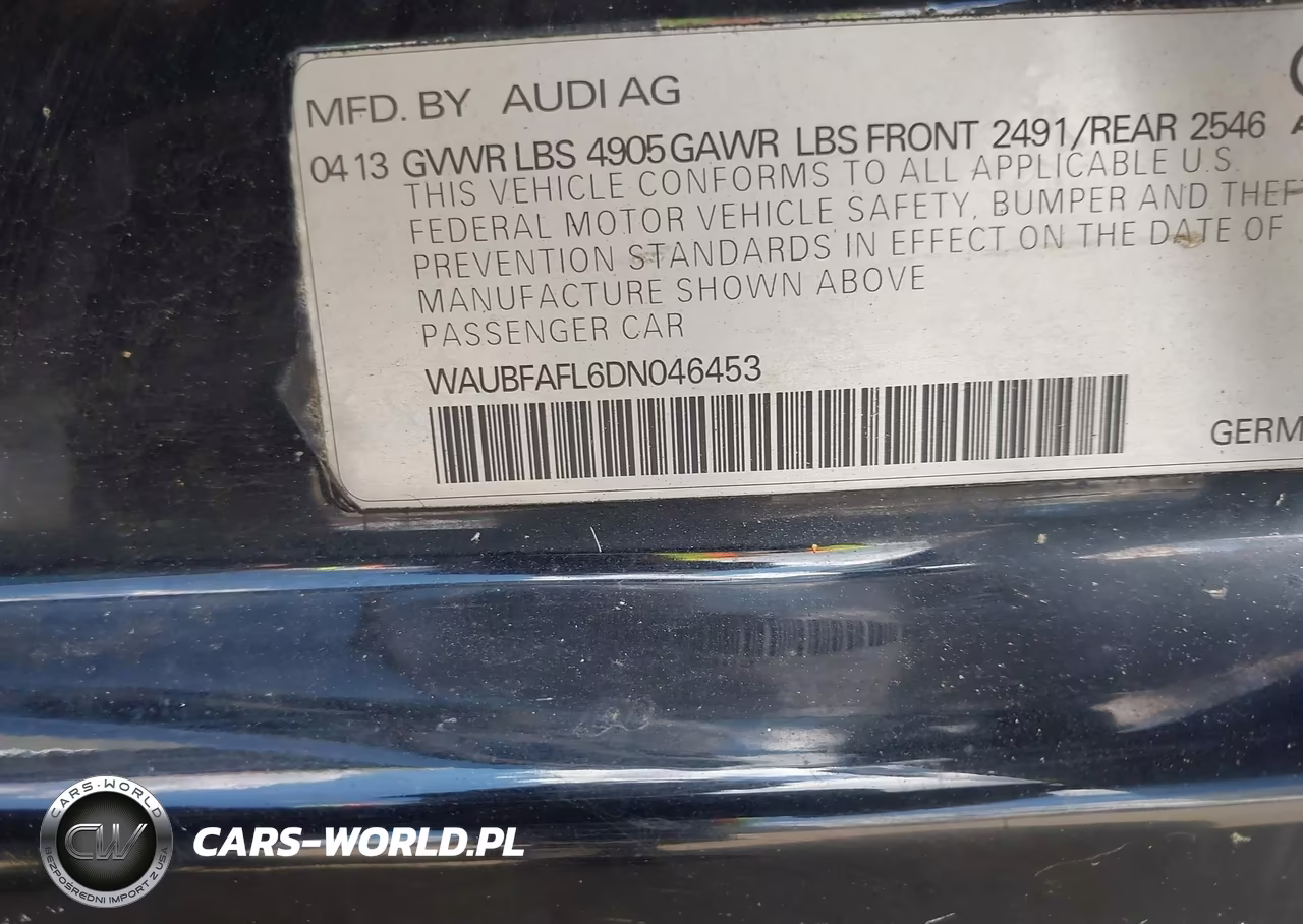 2013 Audi A4 2.0T Premium VIN:WAUBFAFL6DN046453 - 9