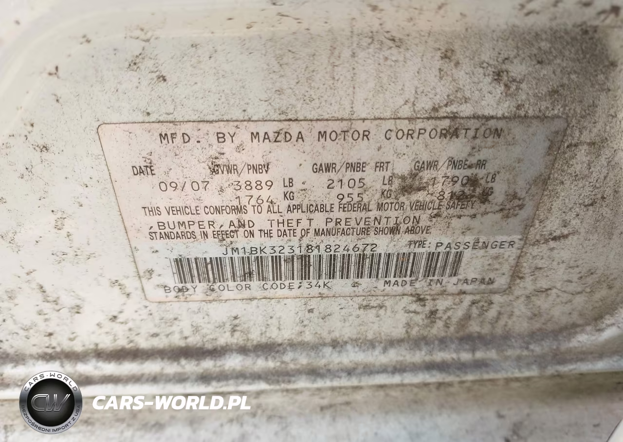 2008 Mazda Mazda3 S Sport VIN:JM1BK323181824672 - 9