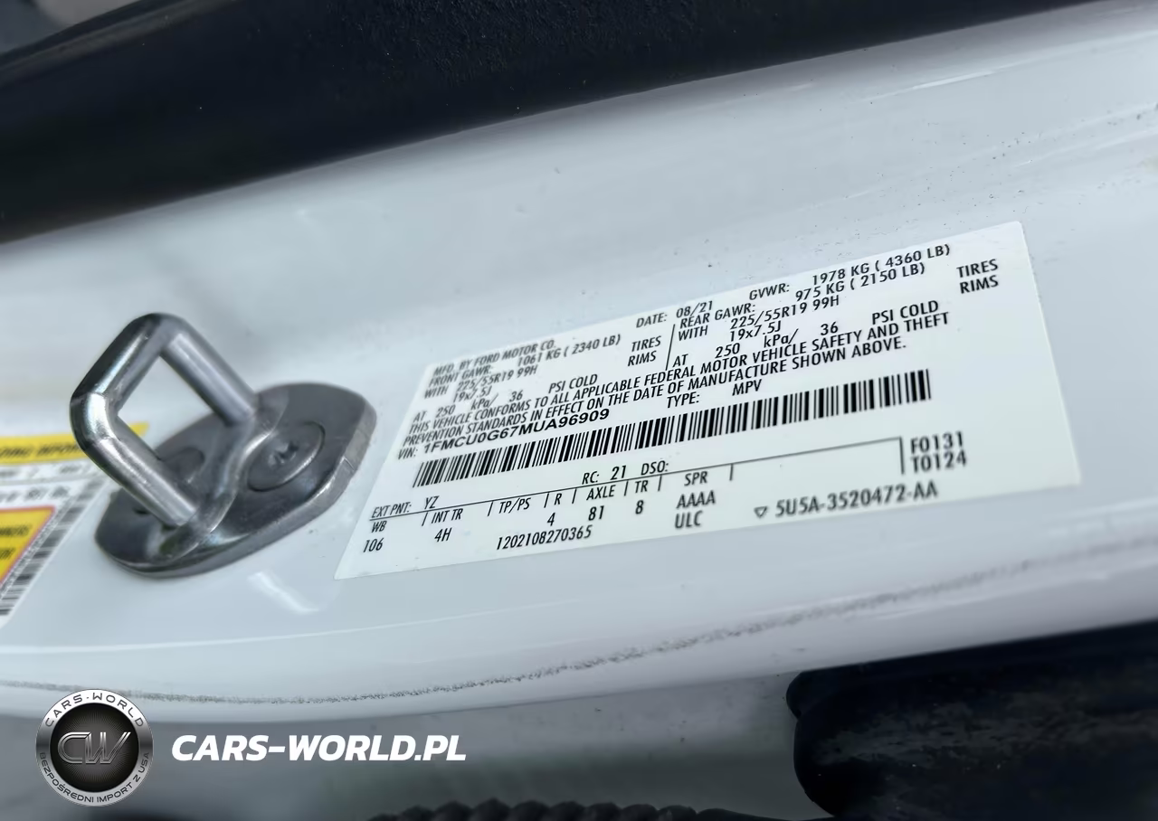 2021 Ford Escape Se VIN:1FMCU0G67MUA96909 - 9