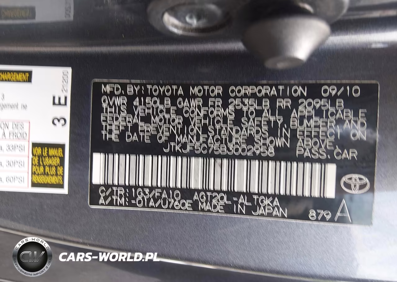 2011 Scion Tc VIN:JTKJF5C75B3002958 - 9