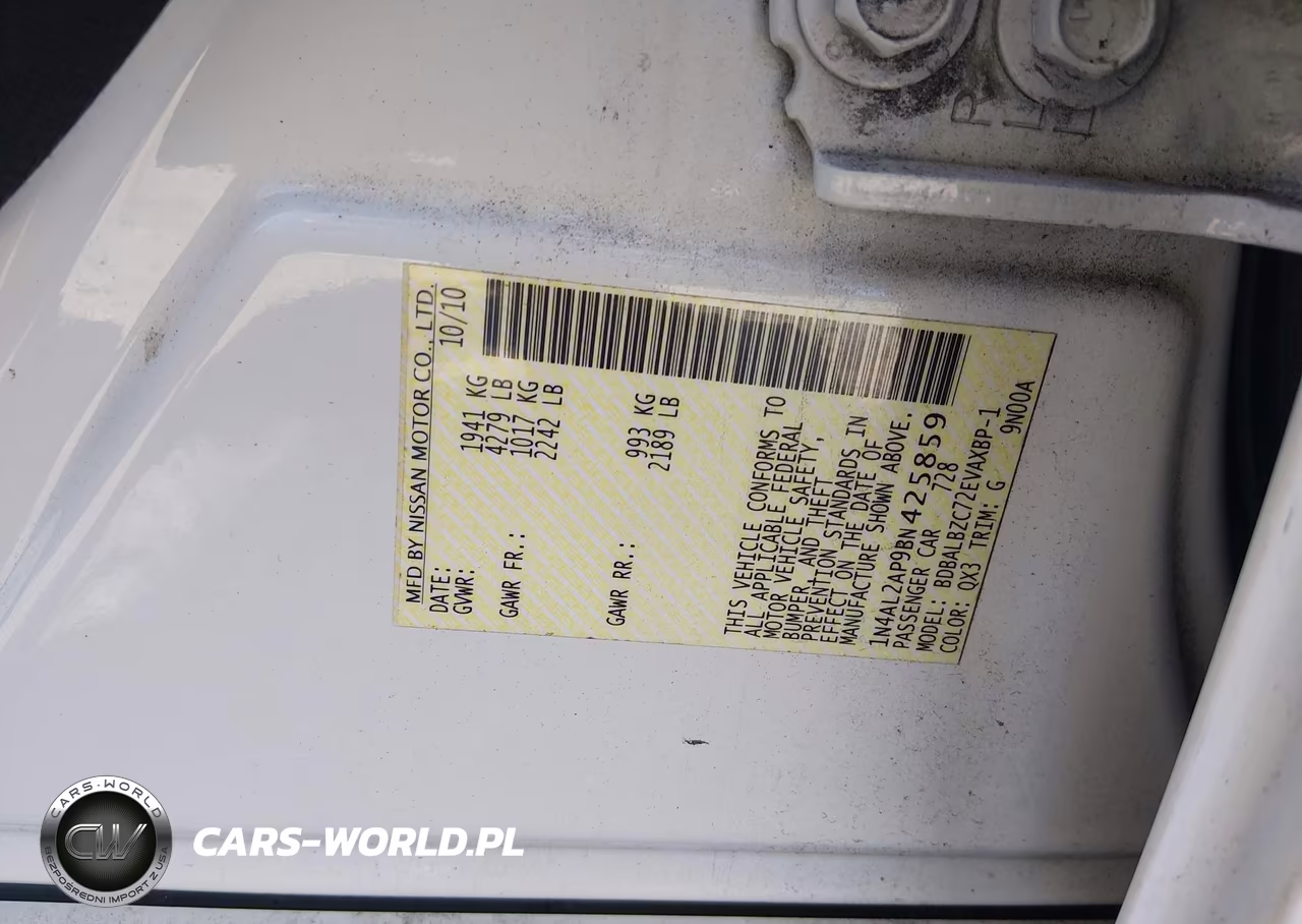 2011 Nissan Altima 2.5 S VIN:1N4AL2AP9BN425859 - 9
