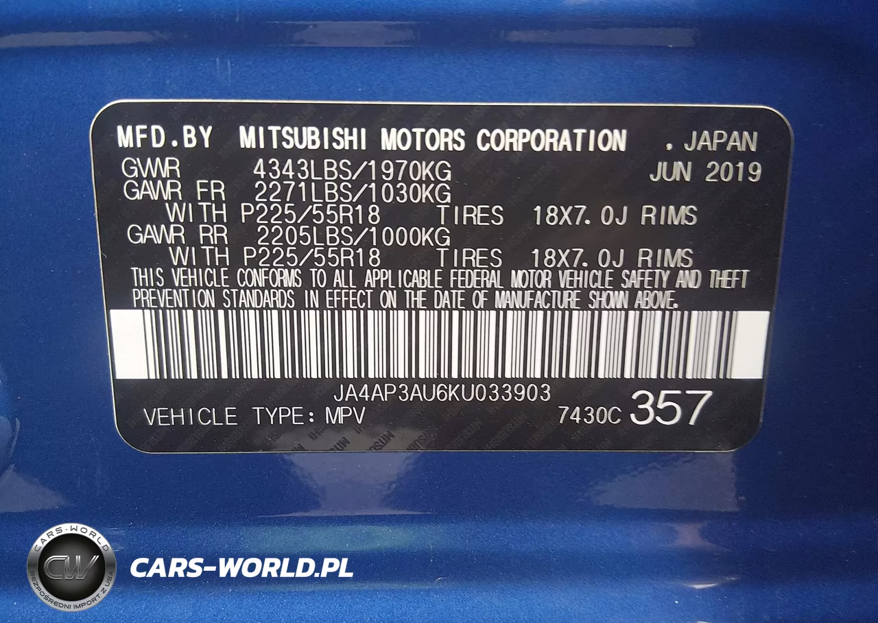 2019 Mitsubishi Outlander Sport 2.0 Es VIN:JA4AP3AU6KU033903 - 9