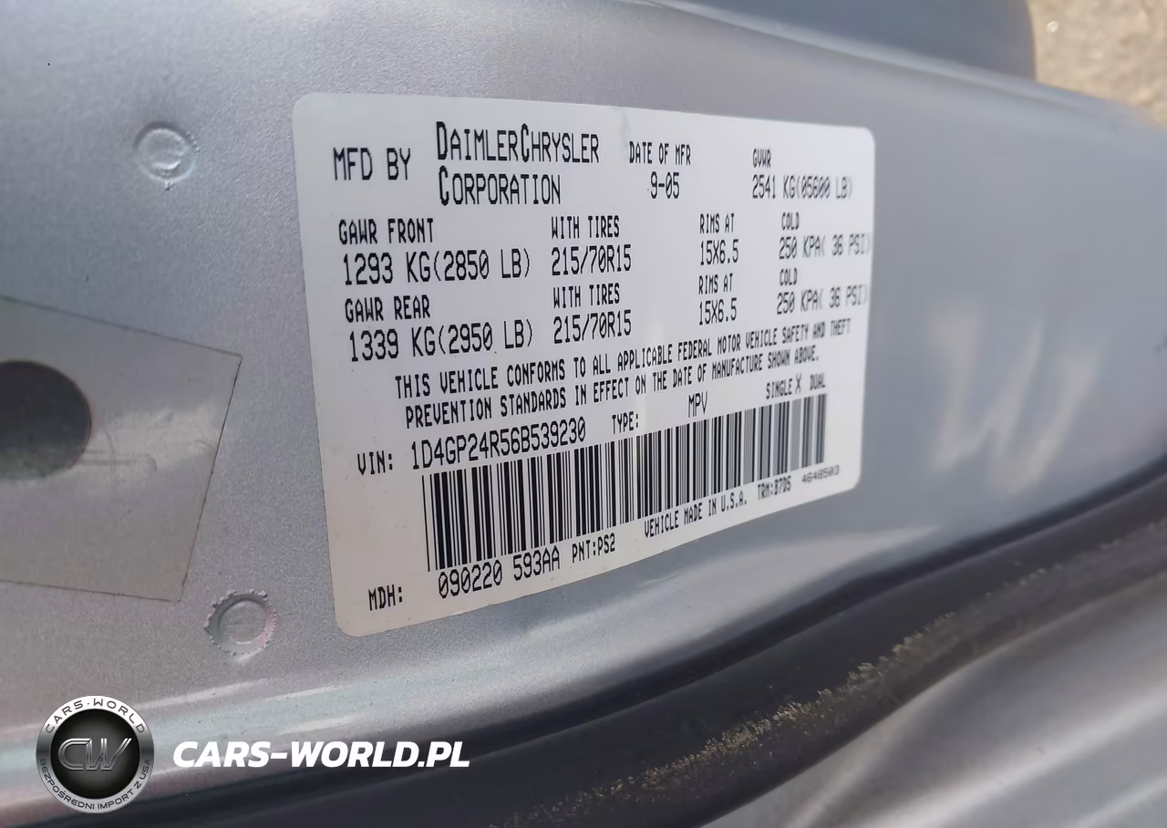 2006 Dodge Grand Caravan Se VIN:1D4GP24R56B539230 - 9