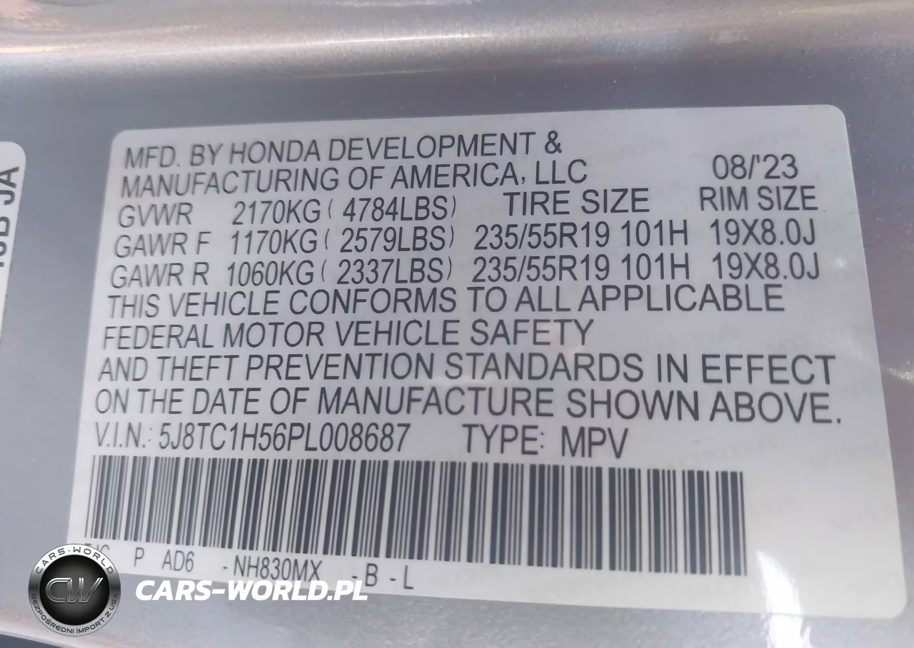 2023 Acura Rdx Technology Package VIN:5J8TC1H56PL008687 - 9