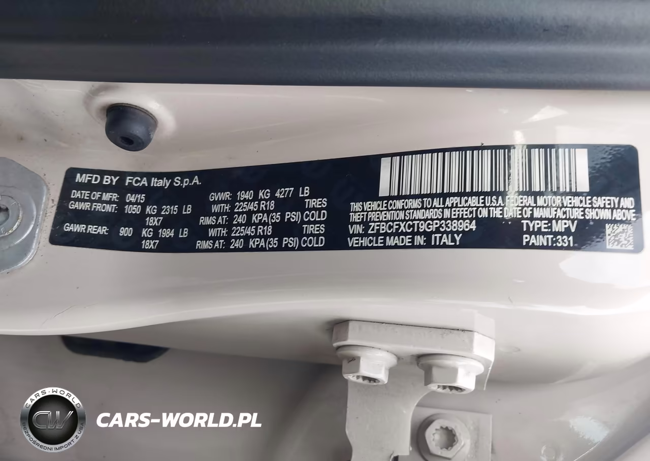 2016 Fiat 500X Trekking VIN:ZFBCFXCT9GP338964 - 9