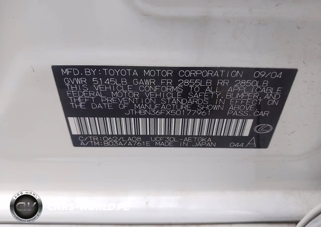 2005 Lexus Ls 430 VIN:JTHBN36FX50177961 - 9