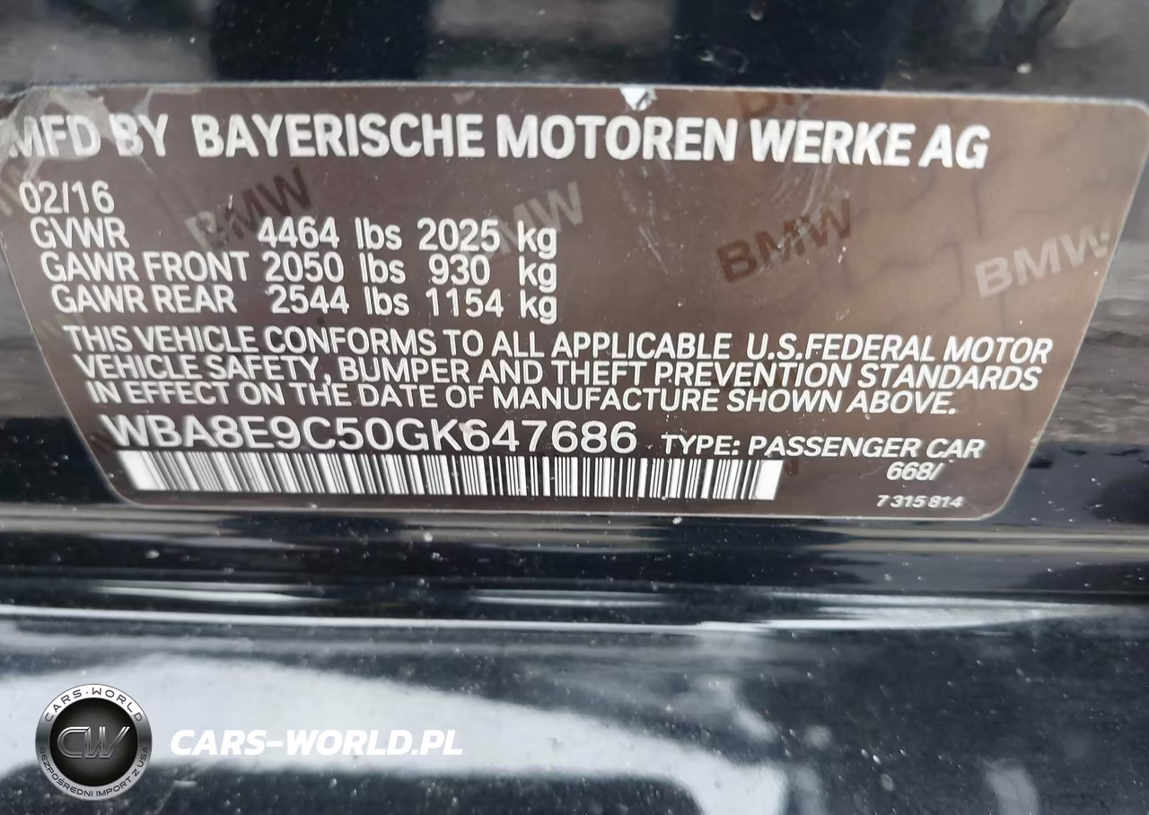 2016 BMW 328I VIN:WBA8E9C50GK647686 - 9