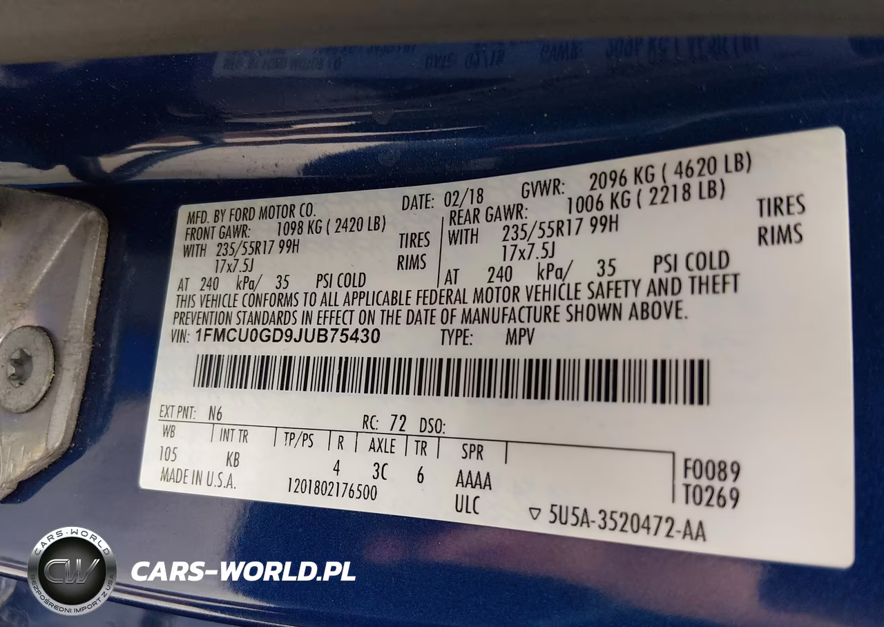2018 Ford Escape Se VIN:1FMCU0GD9JUB75430 - 9