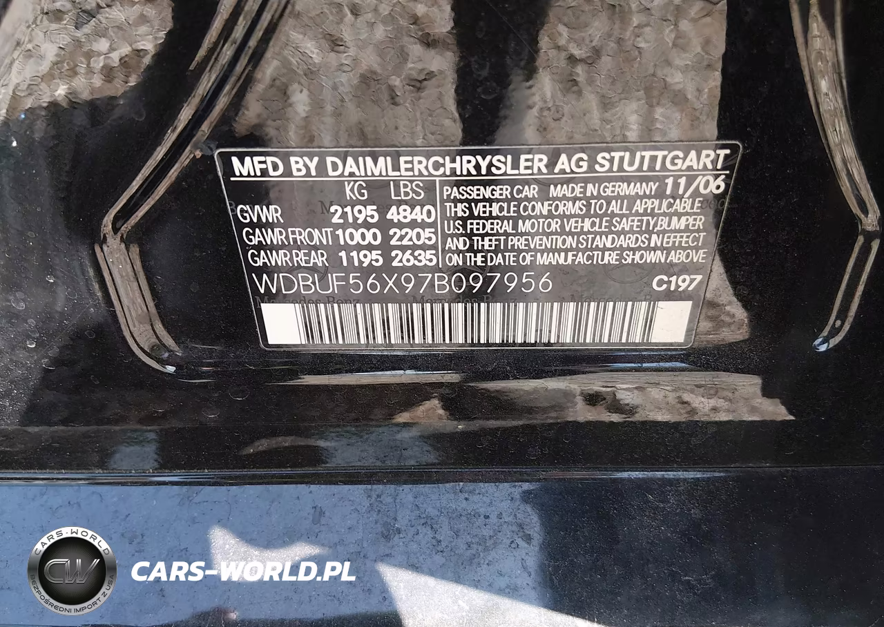 2007 Mercedes-Benz E 350 VIN:WDBUF56X97B097956 - 9