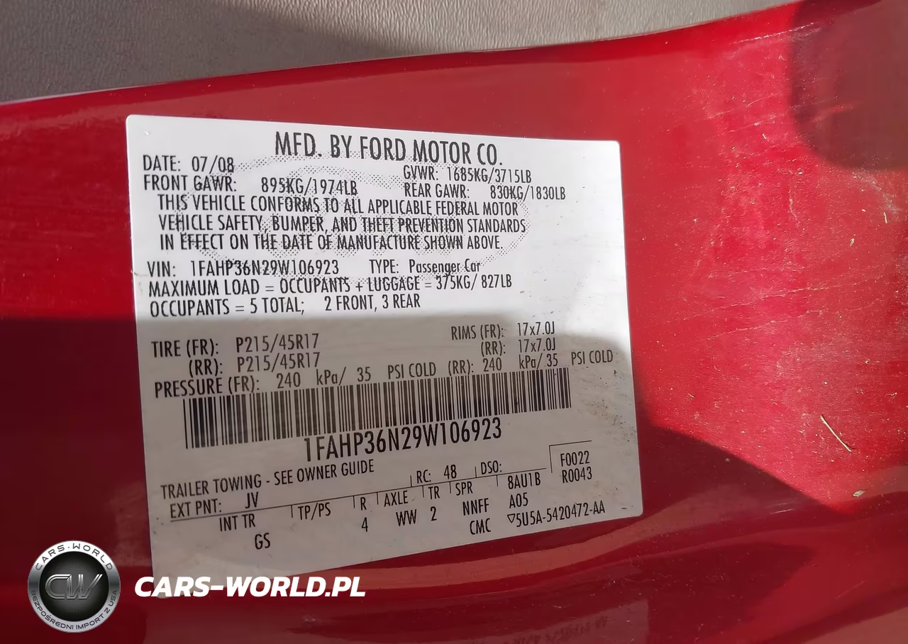 2009 Ford Focus Ses VIN:1FAHP36N29W106923 - 9