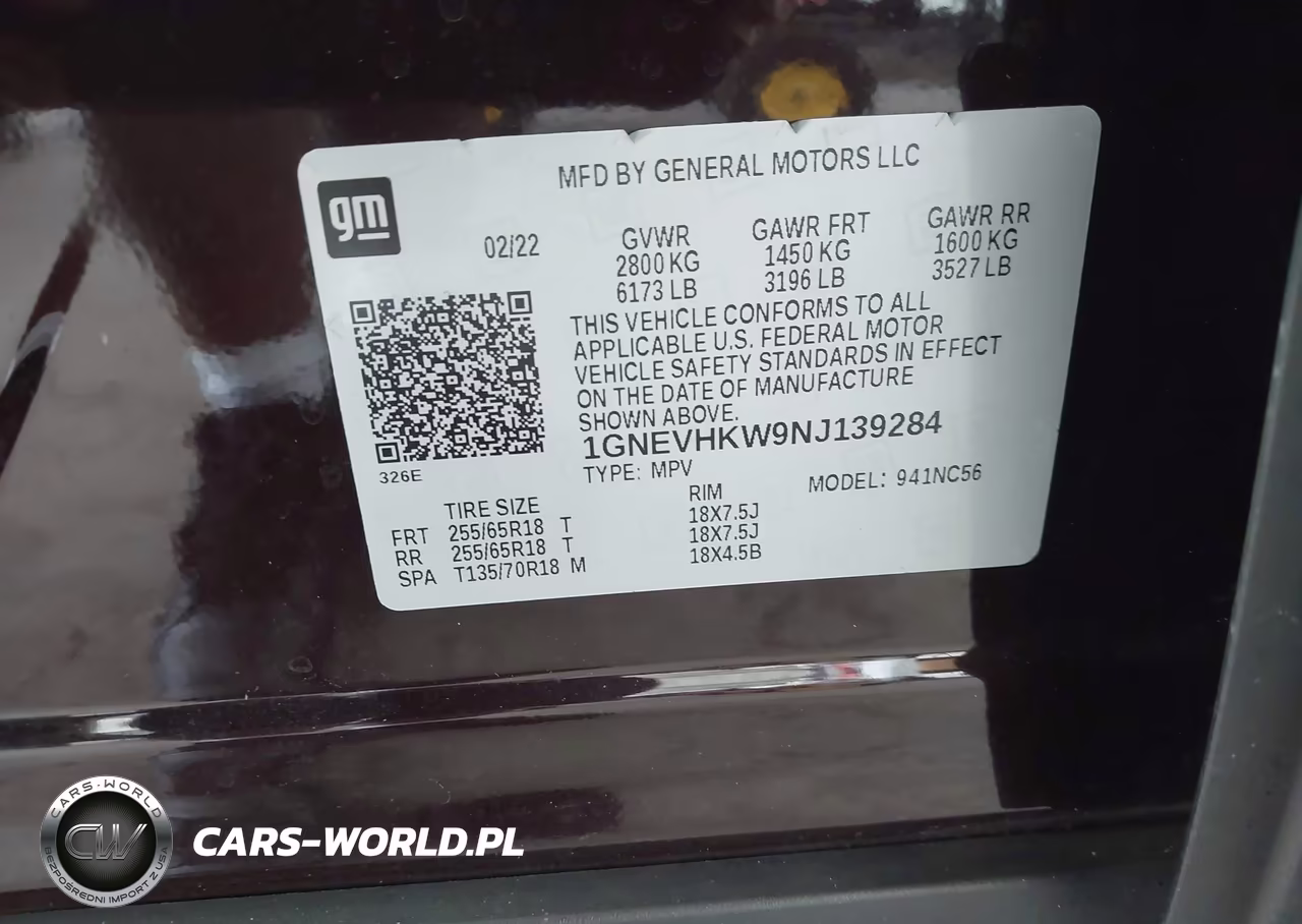 2022 Chevrolet Traverse Awd Lt Leather VIN:1GNEVHKW9NJ139284 - 9