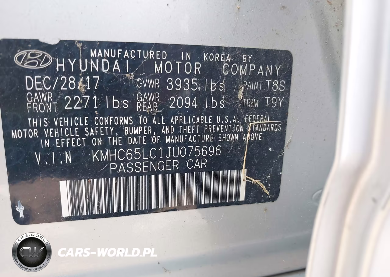 2018 Hyundai Ioniq Hybrid Blue VIN:KMHC65LC1JU075696 - 9