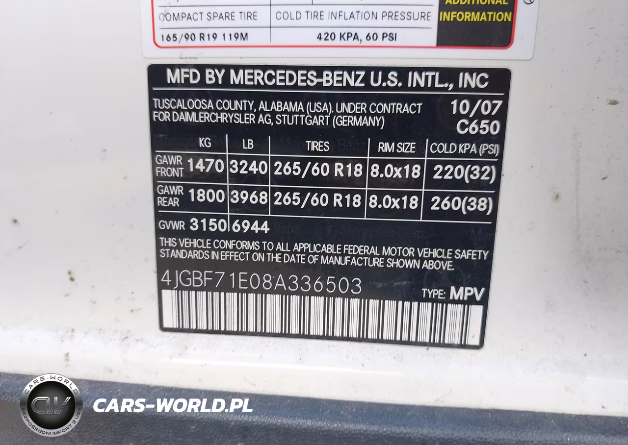2008 Mercedes-Benz Gl 450 4Matic VIN:4JGBF71E08A336503 - 9