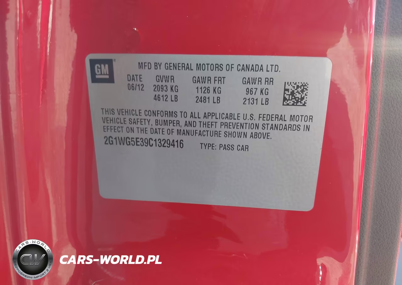 2012 Chevrolet Impala Lt VIN:2G1WG5E39C1329416 - 9