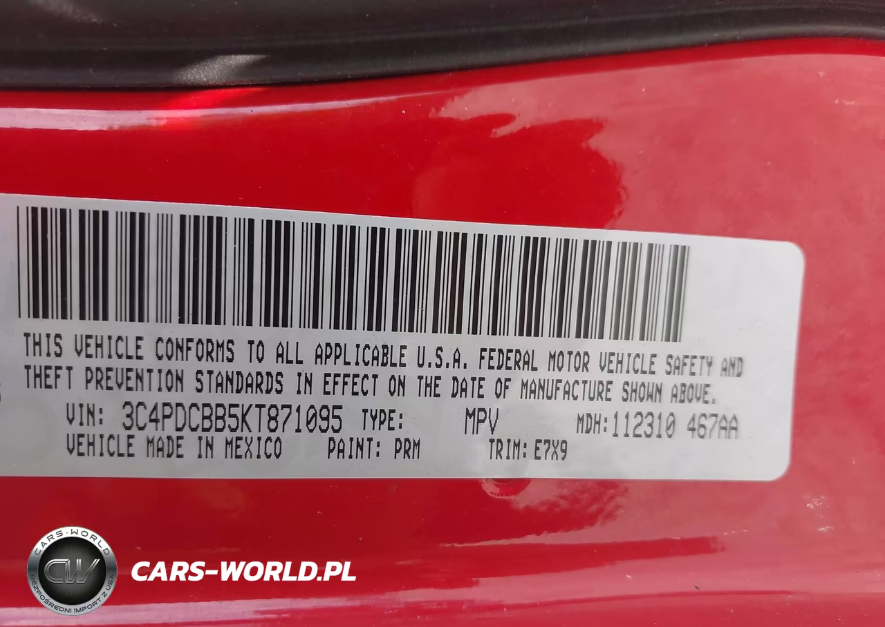 2019 Dodge Journey Se VIN:3C4PDCBB5KT871095 - 9