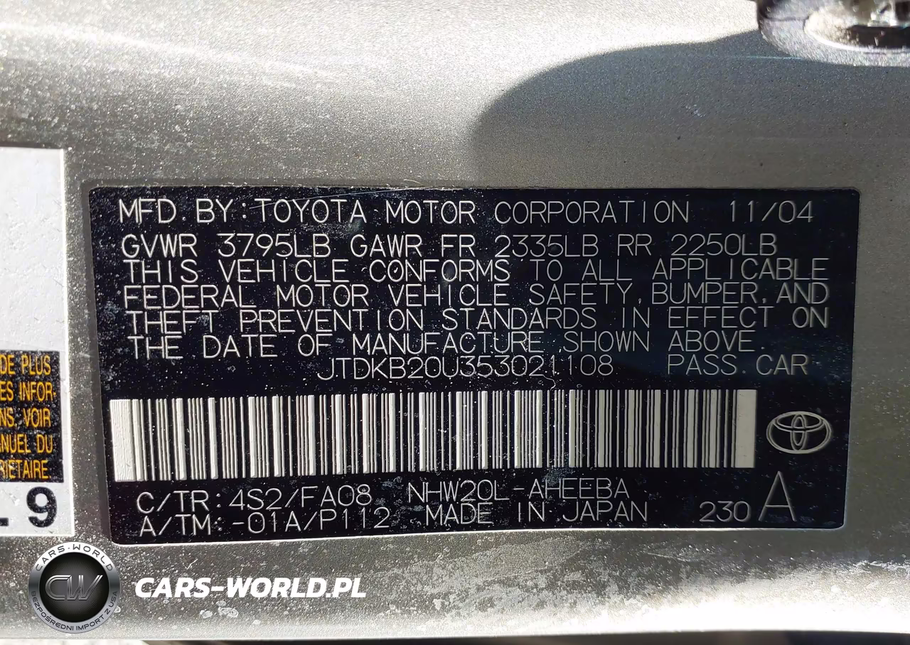 2005 Toyota Prius VIN:JTDKB20U353021108 - 9