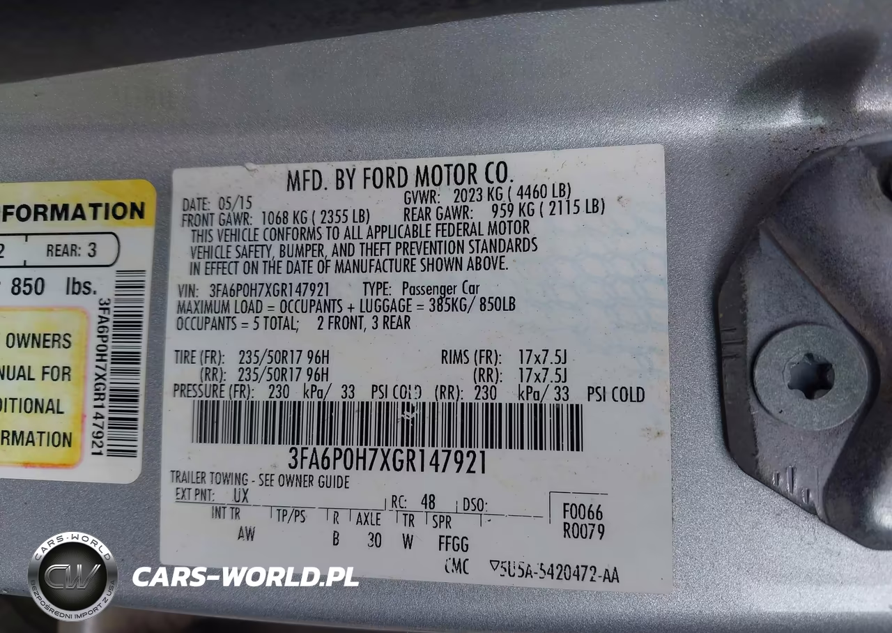 2016 Ford Fusion Se VIN:3FA6P0H7XGR147921 - 9