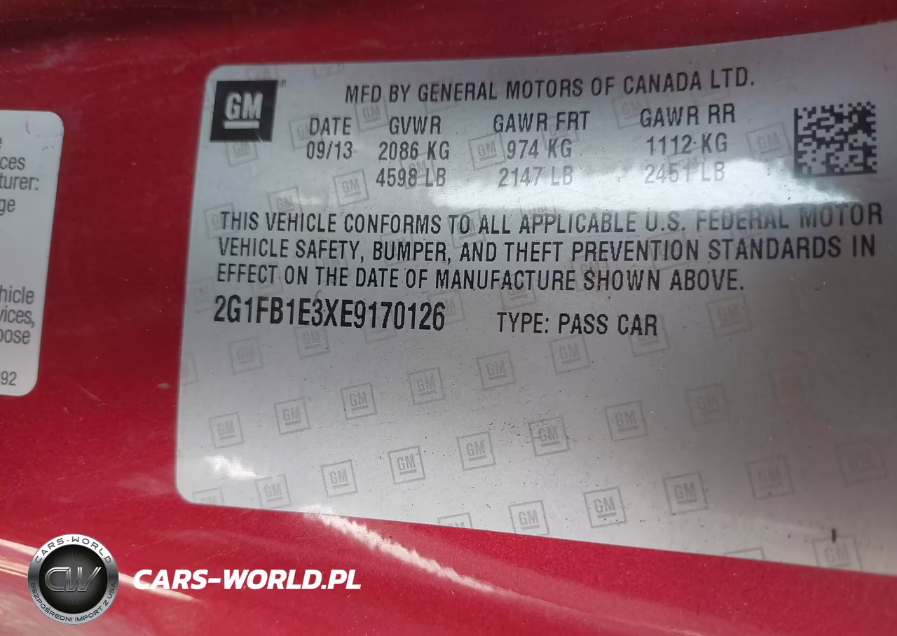 2014 Chevrolet Camaro 1Lt VIN:2G1FB1E3XE9170126 - 9