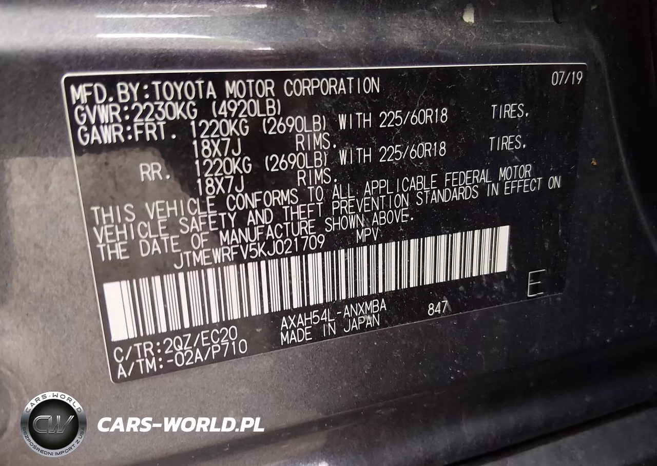 2019 Toyota Rav4 Hybrid Xse VIN:JTMEWRFV5KJ021709 - 9