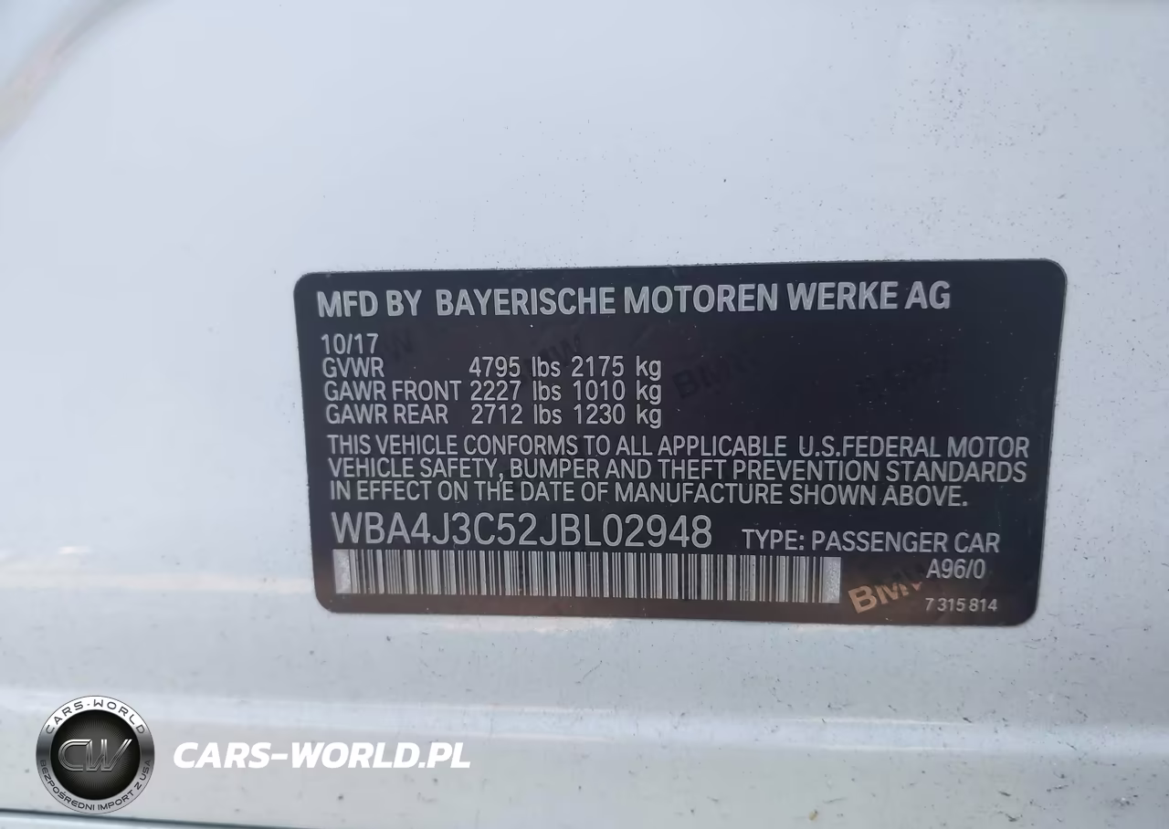 2018 BMW 430I Gran Coupe xDrive VIN:WBA4J3C52JBL02948 - 9