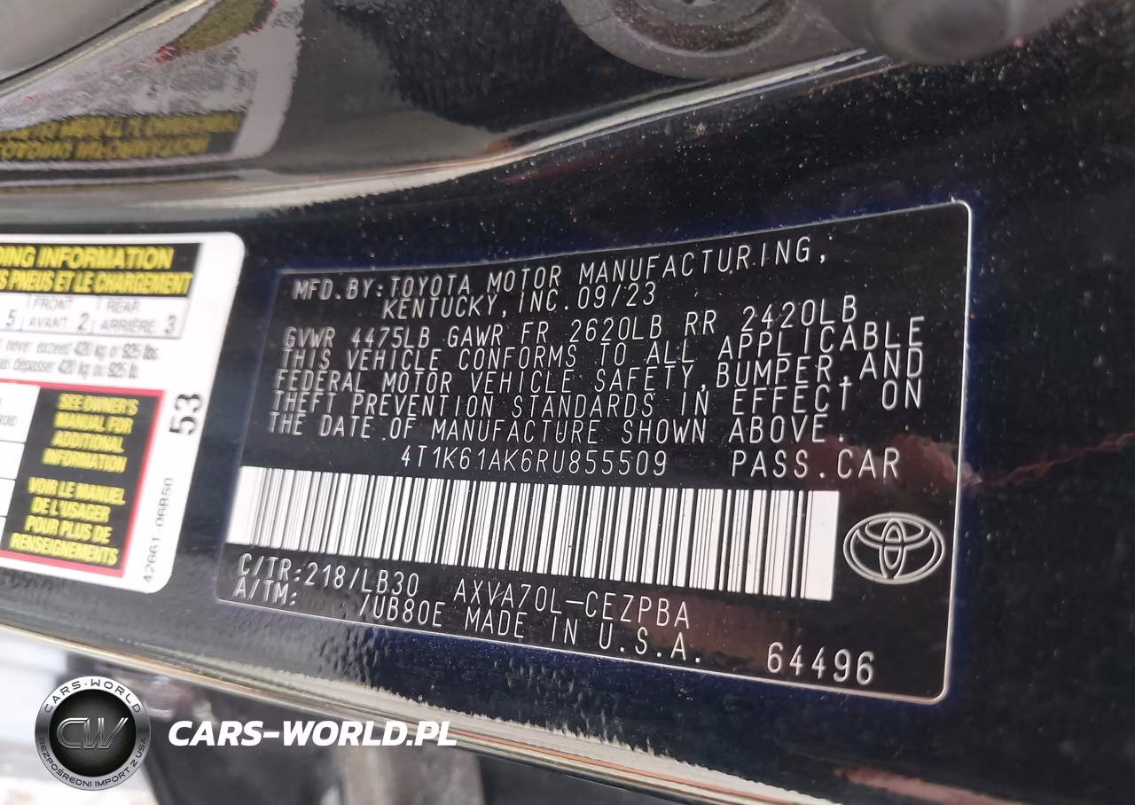 2024 Toyota Camry Xse VIN:4T1K61AK6RU855509 - 9