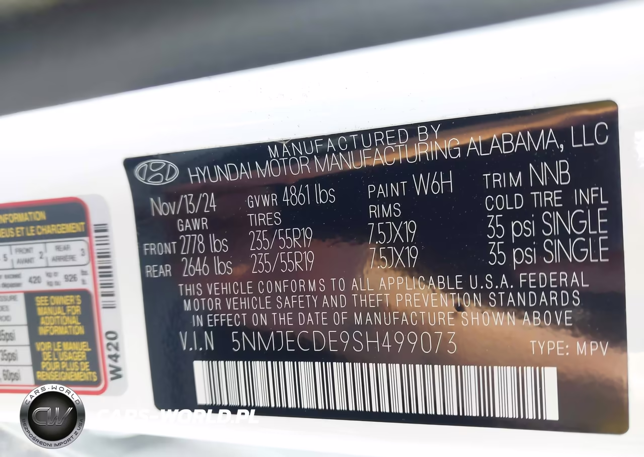 2025 Hyundai Tucson Limited VIN:5NMJECDE9SH499073 - 9