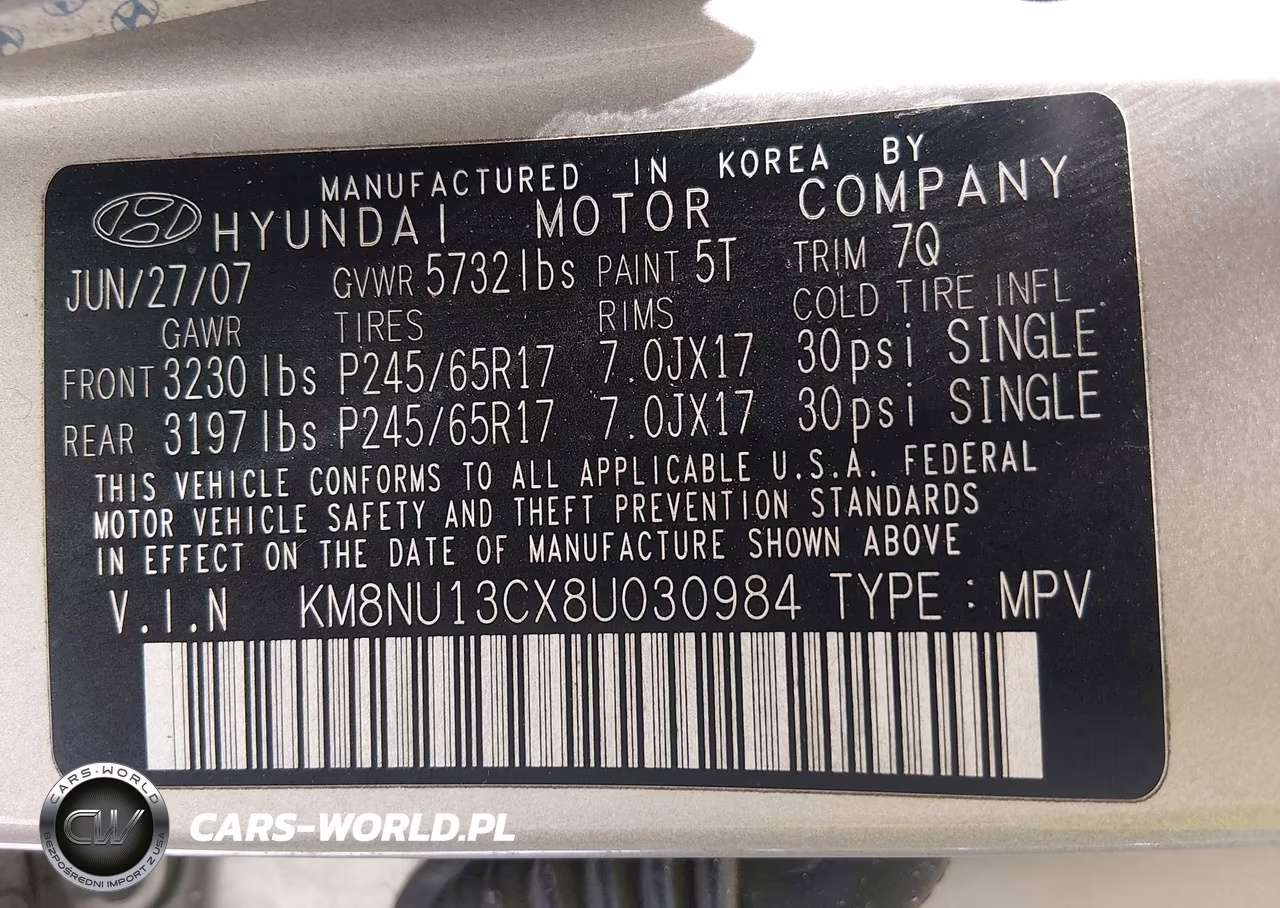 2008 Hyundai Veracruz Gls-Limited-Se VIN:KM8NU13CX8U030984 - 9