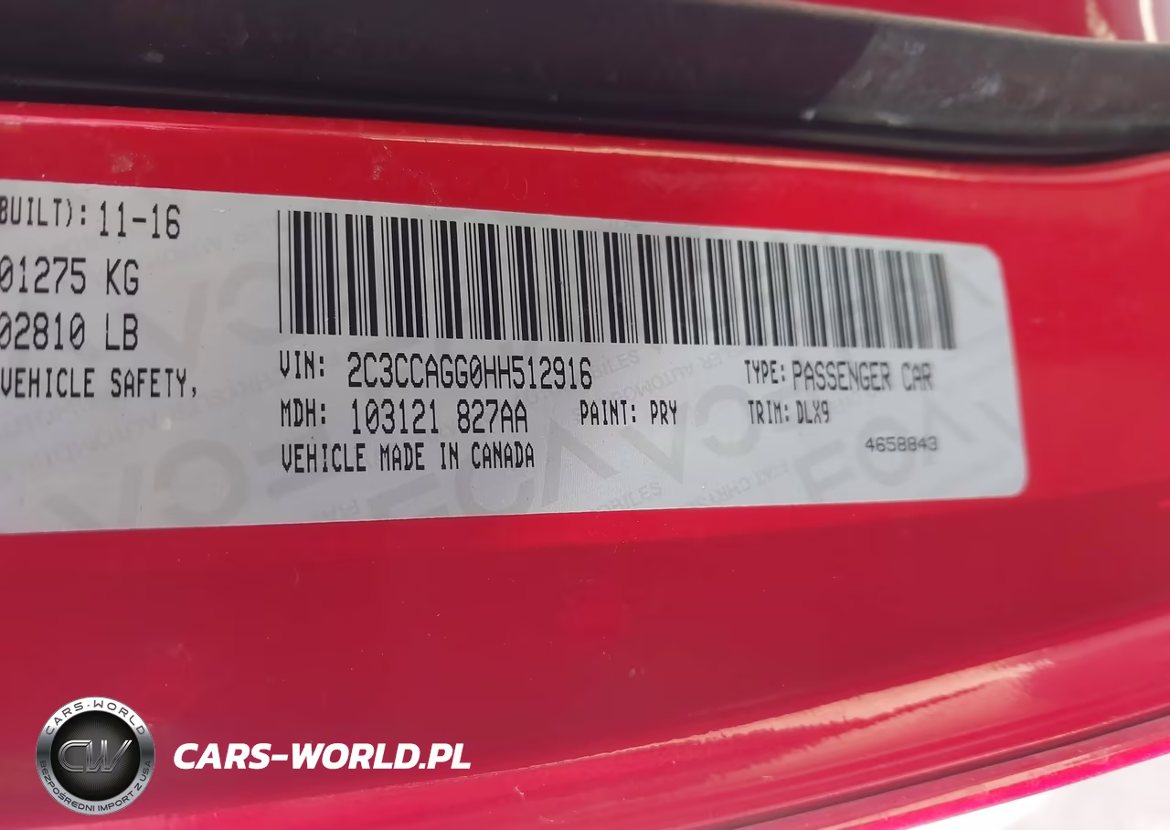 2017 Chrysler 300 VIN:2C3CCAGG0HH512916 - 9
