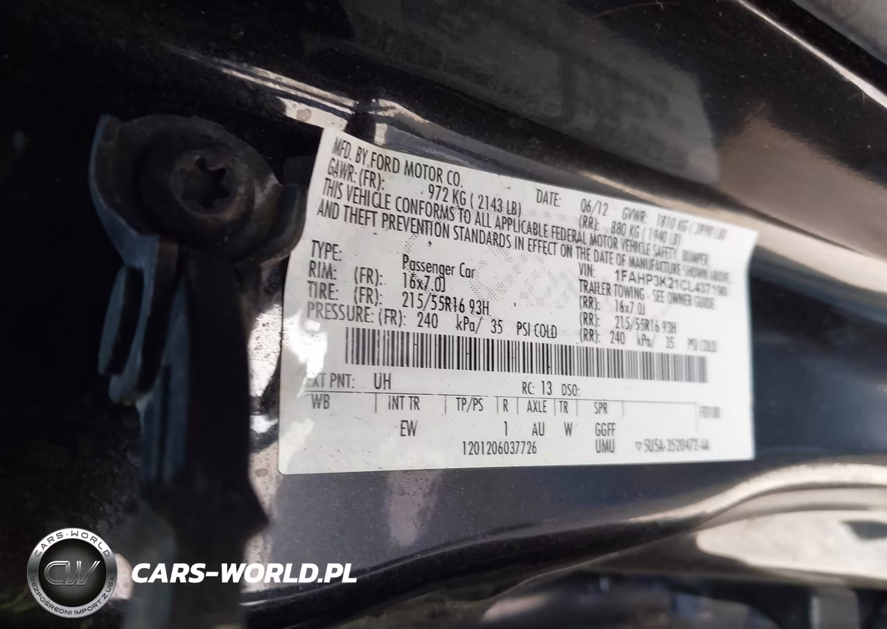 2012 Ford Focus Se VIN:1FAHP3K21CL437190 - 9