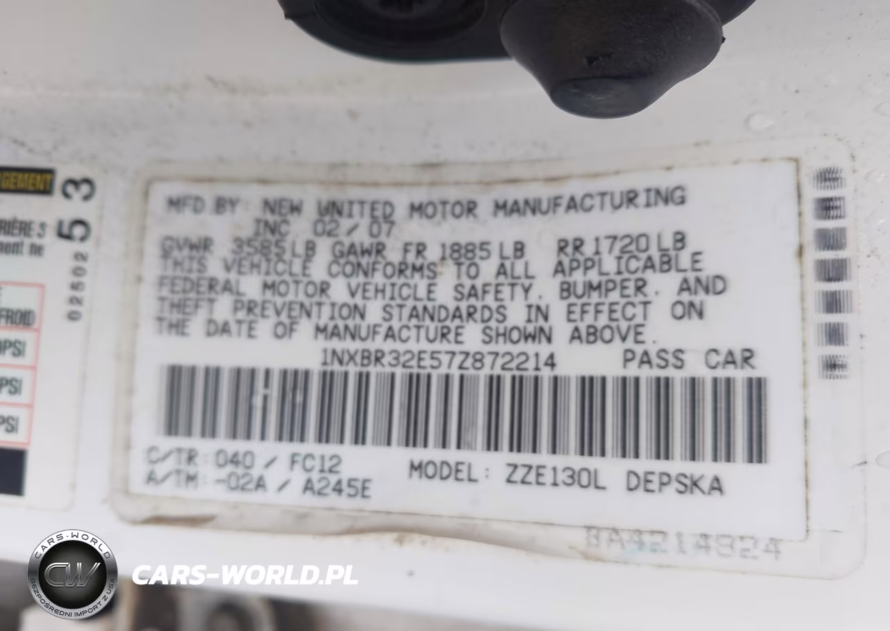 2007 Toyota Corolla S VIN:1NXBR32E57Z872214 - 9
