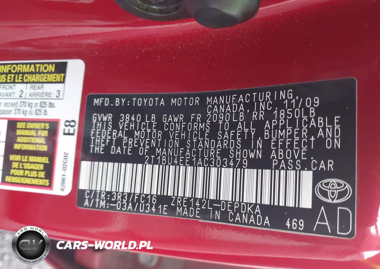 2010 Toyota Corolla Le VIN:2T1BU4EE1AC303479 - 9