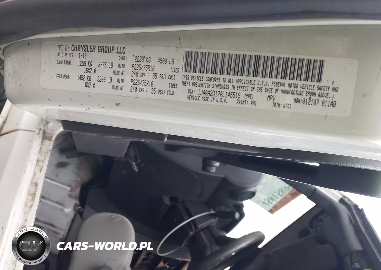 2010 Jeep Wrangler Sport VIN:1J4AA2D17AL145515 - 9