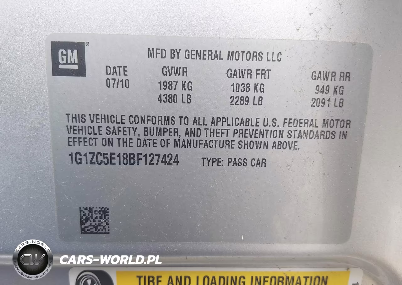 2011 Chevrolet Malibu 1Lt VIN:1G1ZC5E18BF127424 - 9
