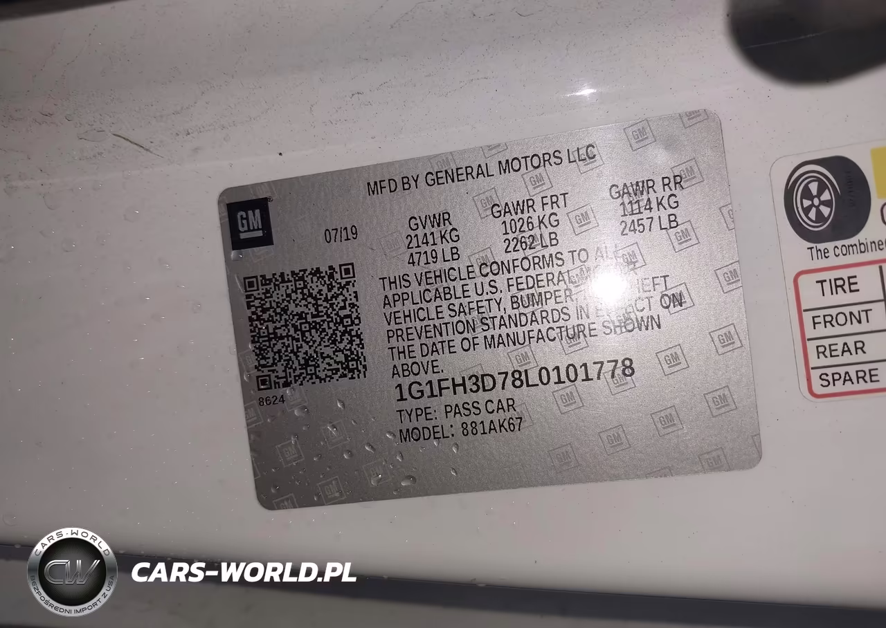 2020 Chevrolet Camaro Rwd 2Ss VIN:1G1FH3D78L0101778 - 9